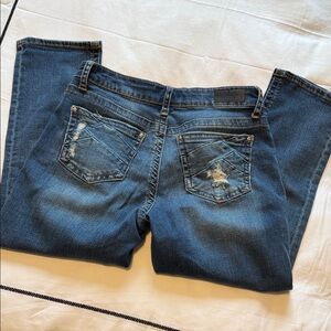 Daytrip Distressed Blue capri